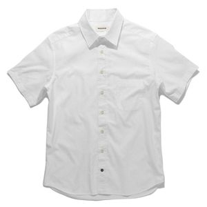 Taylor Stitch The California Short Sleeve in White Poplin